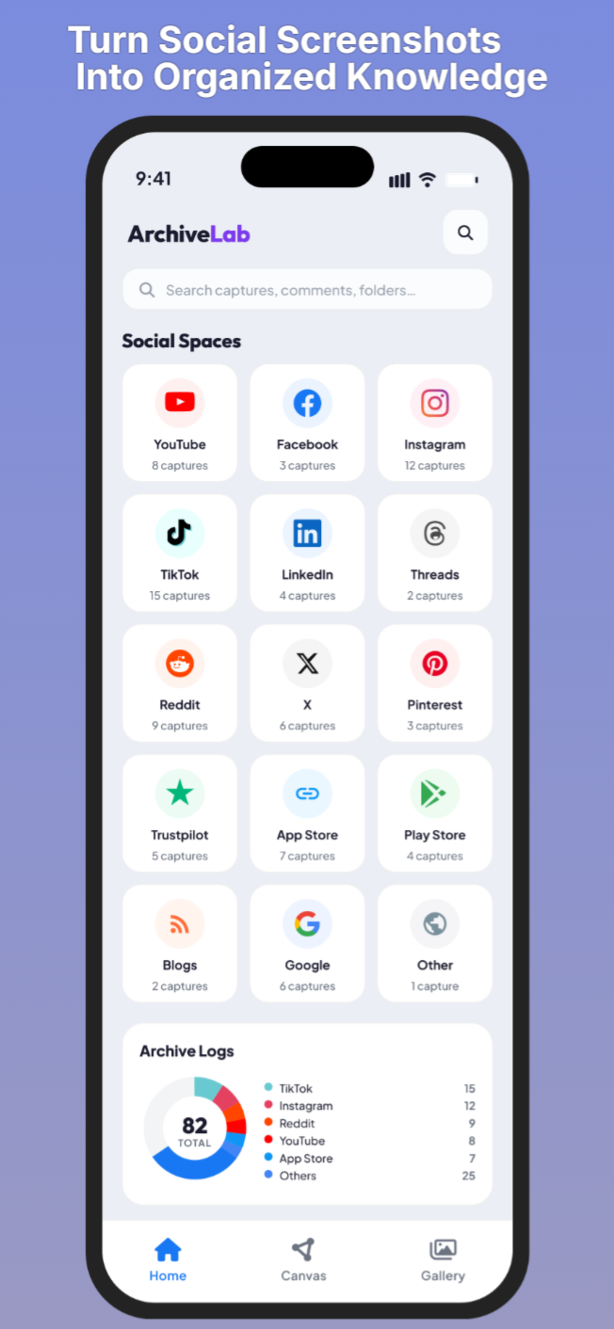 ArchiveLab home — Social Spaces grid